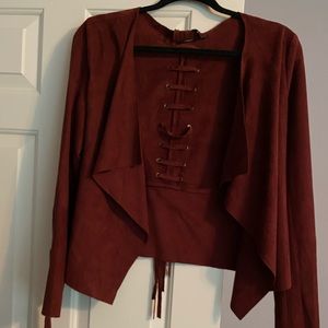 Blu Pepper burgundy suede jacket